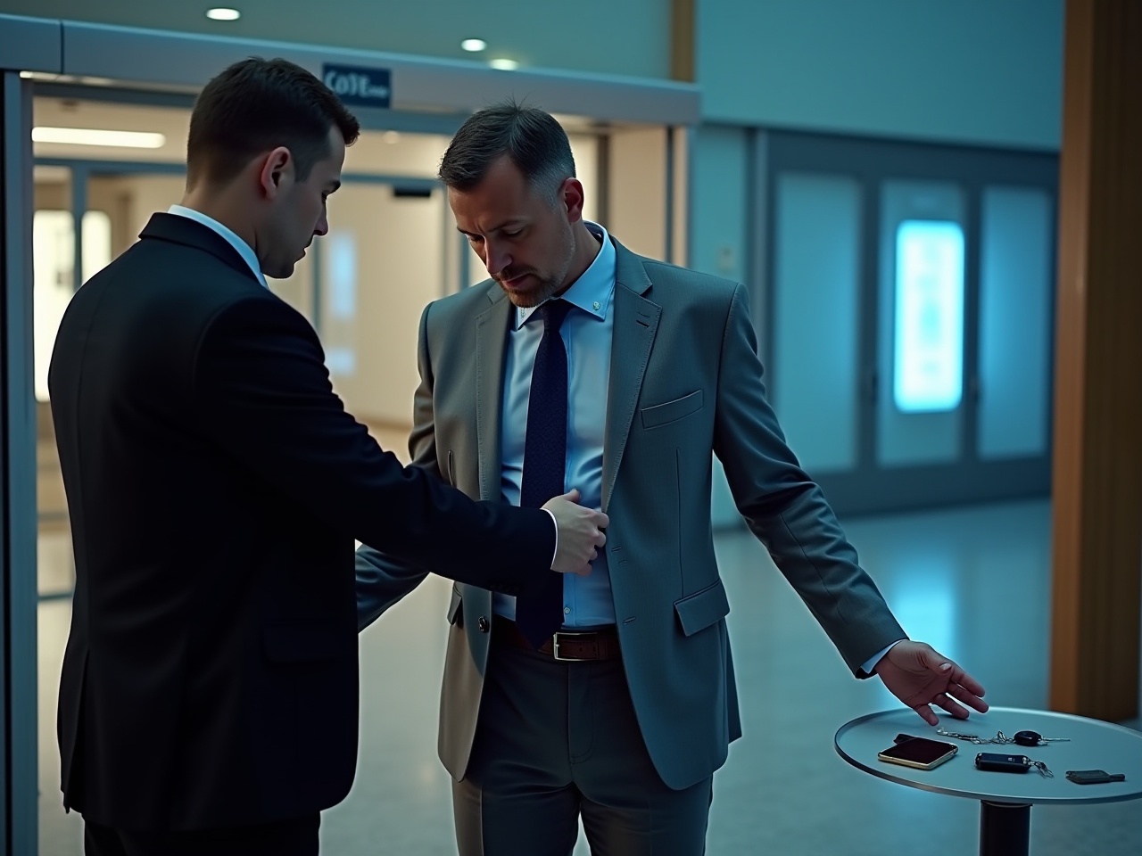 Palpation de sécurité et inspection des bagages